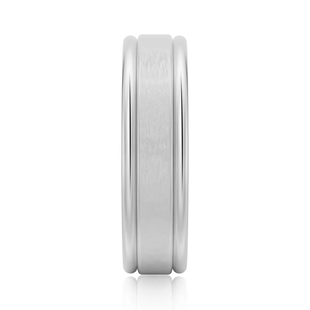 6mm Brushed Finish Men's Wedding Band sold by MSBLUE Jewelry product image thumbnail 5