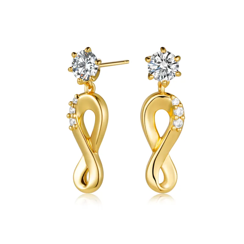 Infinite Spirit White Sapphire Earrings sold by MSBLUE Jewelry