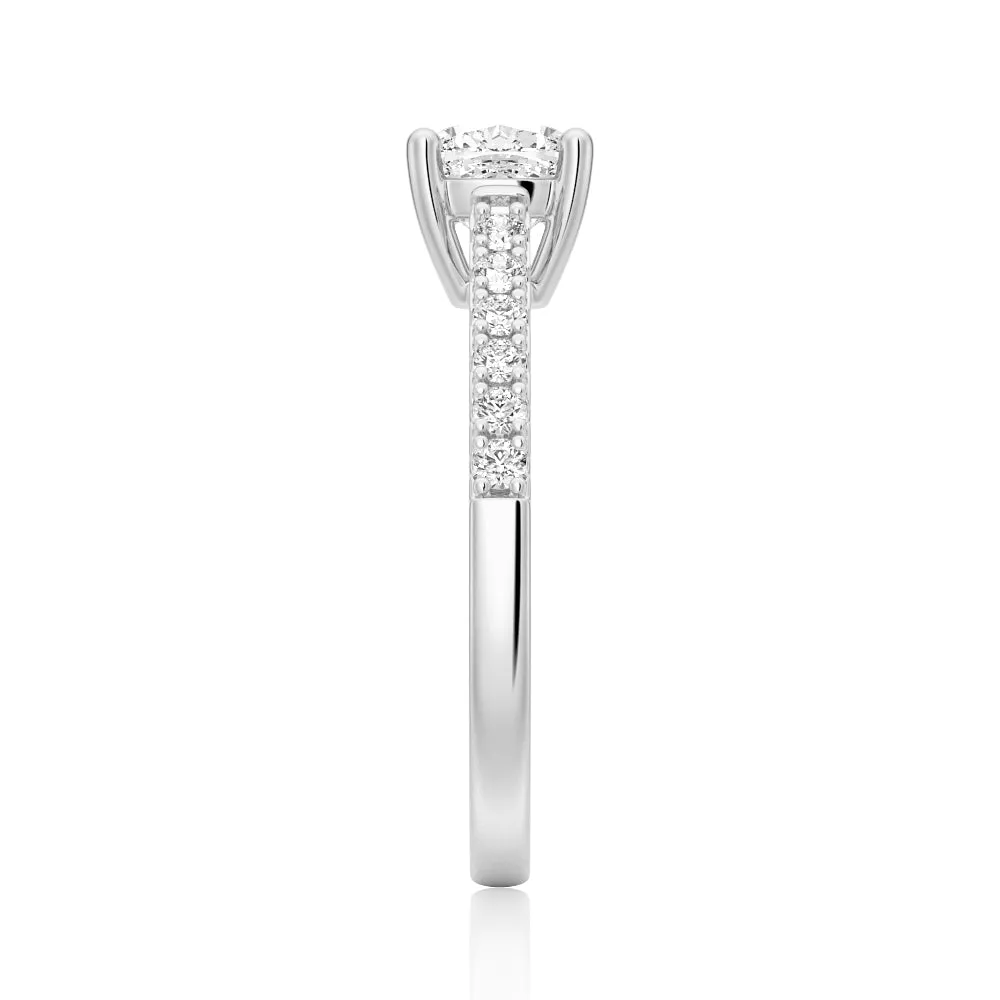 1.5 CT. Cathedral-Style French Pavé Moissanite Diamond Engagement Ring sold by MSBLUE Jewelry product image thumbnail 3