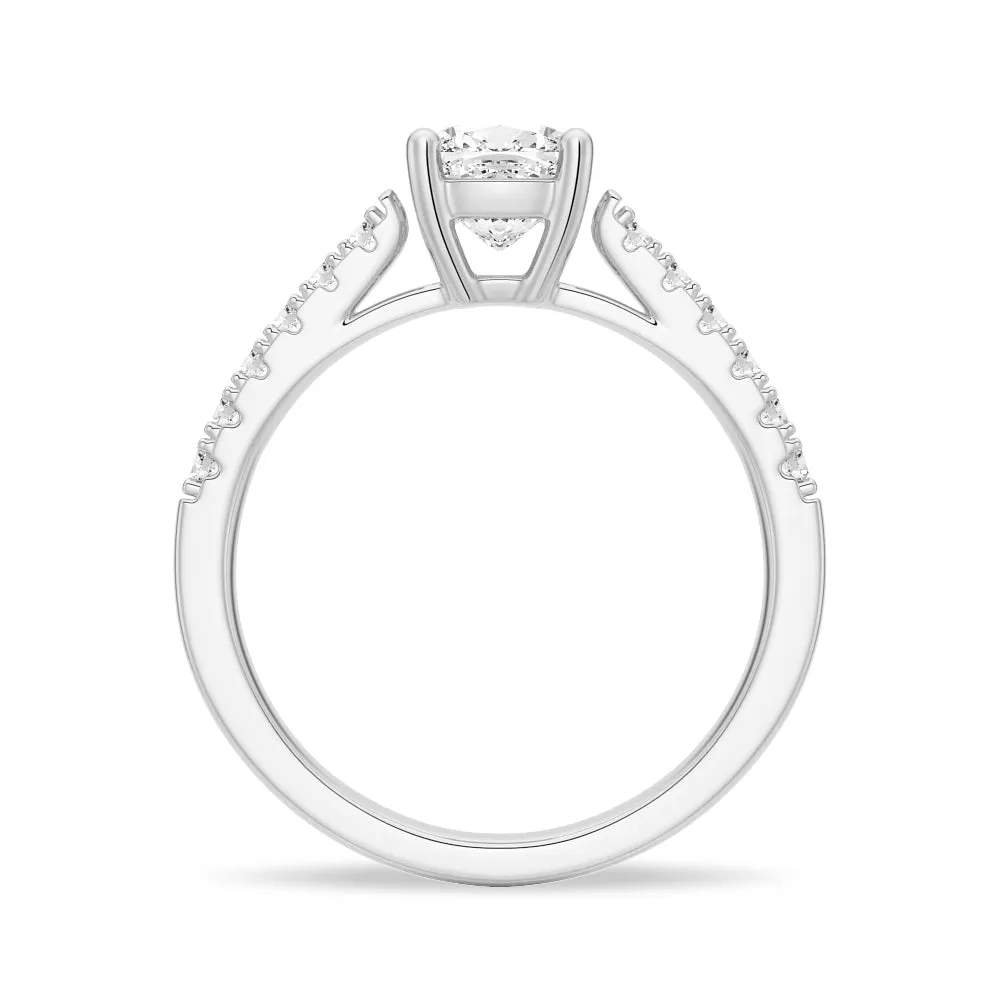 1.5 CT. Cathedral-Style French Pavé Moissanite Diamond Engagement Ring sold by MSBLUE Jewelry product image thumbnail 4