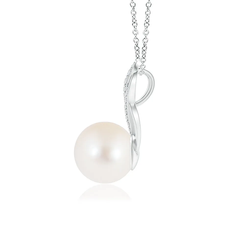 8mm Freshwater Cultured Pearl Twist Swirl Bale Pendant sold by MSBLUE Jewelry product image thumbnail 4