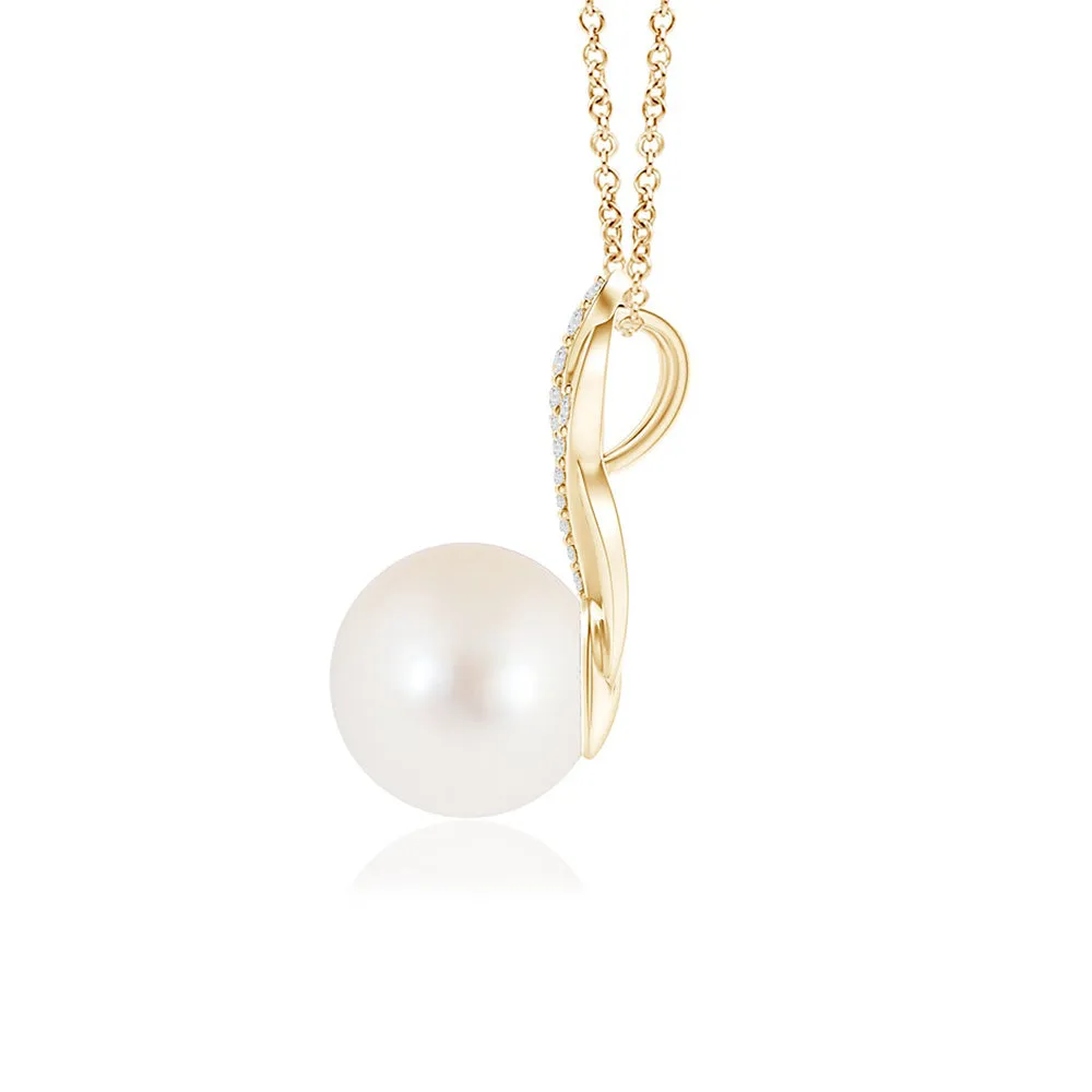 8mm Freshwater Cultured Pearl Twist Swirl Bale Pendant sold by MSBLUE Jewelry product image thumbnail 5