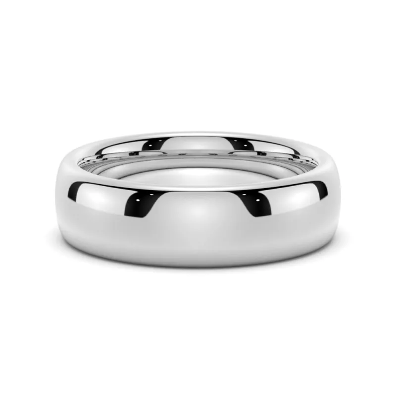 6mm High Polished Finish Comfort Fit Men's Wedding Band sold by MSBLUE Jewelry