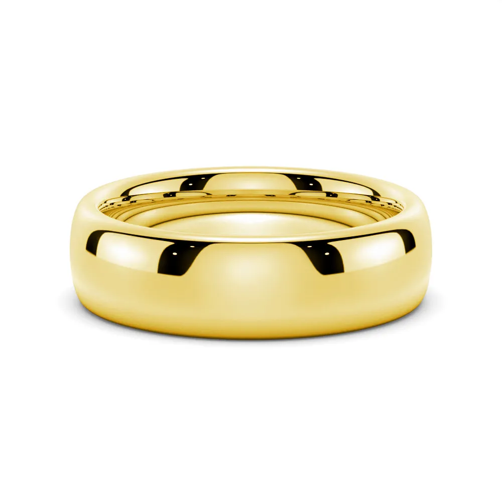 6mm High Polished Finish Comfort Fit Men's Wedding Band sold by MSBLUE Jewelry product image thumbnail 2