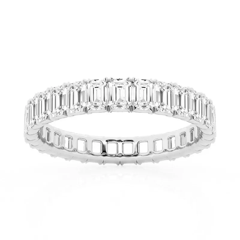 4.6ctw. Emerald Cut Moissanite Eternity Band sold by MSBLUE Jewelry