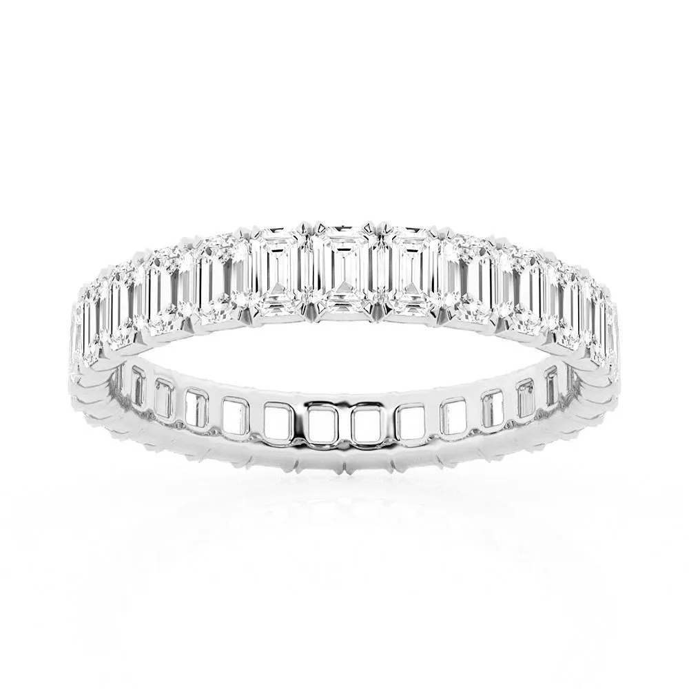 4.6ctw. Emerald Cut Moissanite Eternity Band sold by MSBLUE Jewelry