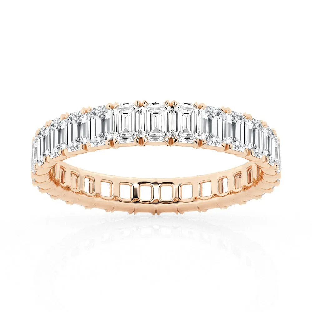 4.6ctw. Emerald Cut Moissanite Eternity Band sold by MSBLUE Jewelry product image thumbnail 3