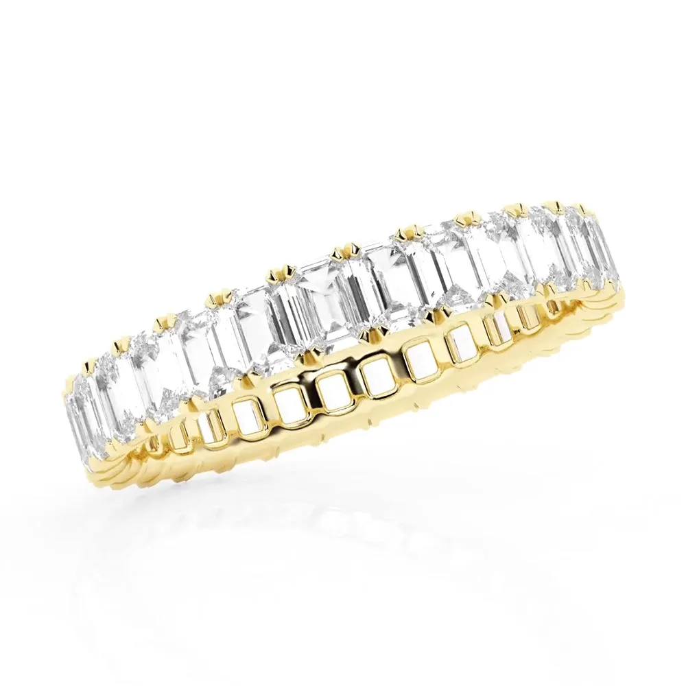 4.6ctw. Emerald Cut Moissanite Eternity Band sold by MSBLUE Jewelry product image thumbnail 5