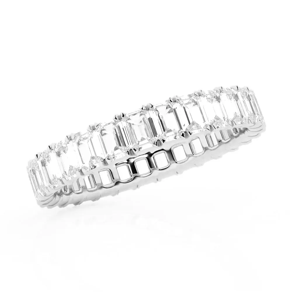 4.6ctw. Emerald Cut Moissanite Eternity Band sold by MSBLUE Jewelry product image thumbnail 4