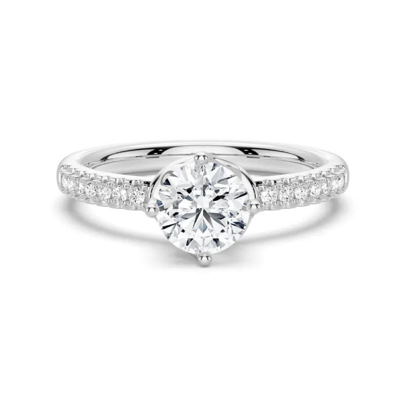 1 CT. Petite Prong Luxe Moissanite Diamond Ring sold by MSBLUE Jewelry