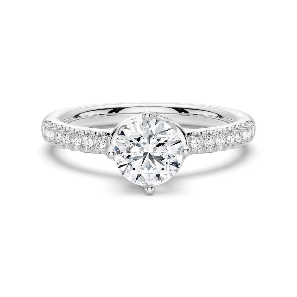 1 CT. Petite Prong Luxe Moissanite Diamond Ring sold by MSBLUE Jewelry