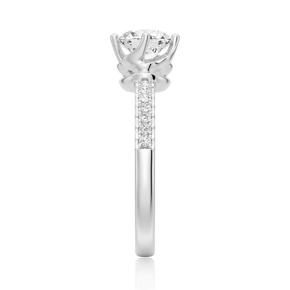 1 CT. Petite Prong Luxe Moissanite Diamond Ring sold by MSBLUE Jewelry product image thumbnail 3