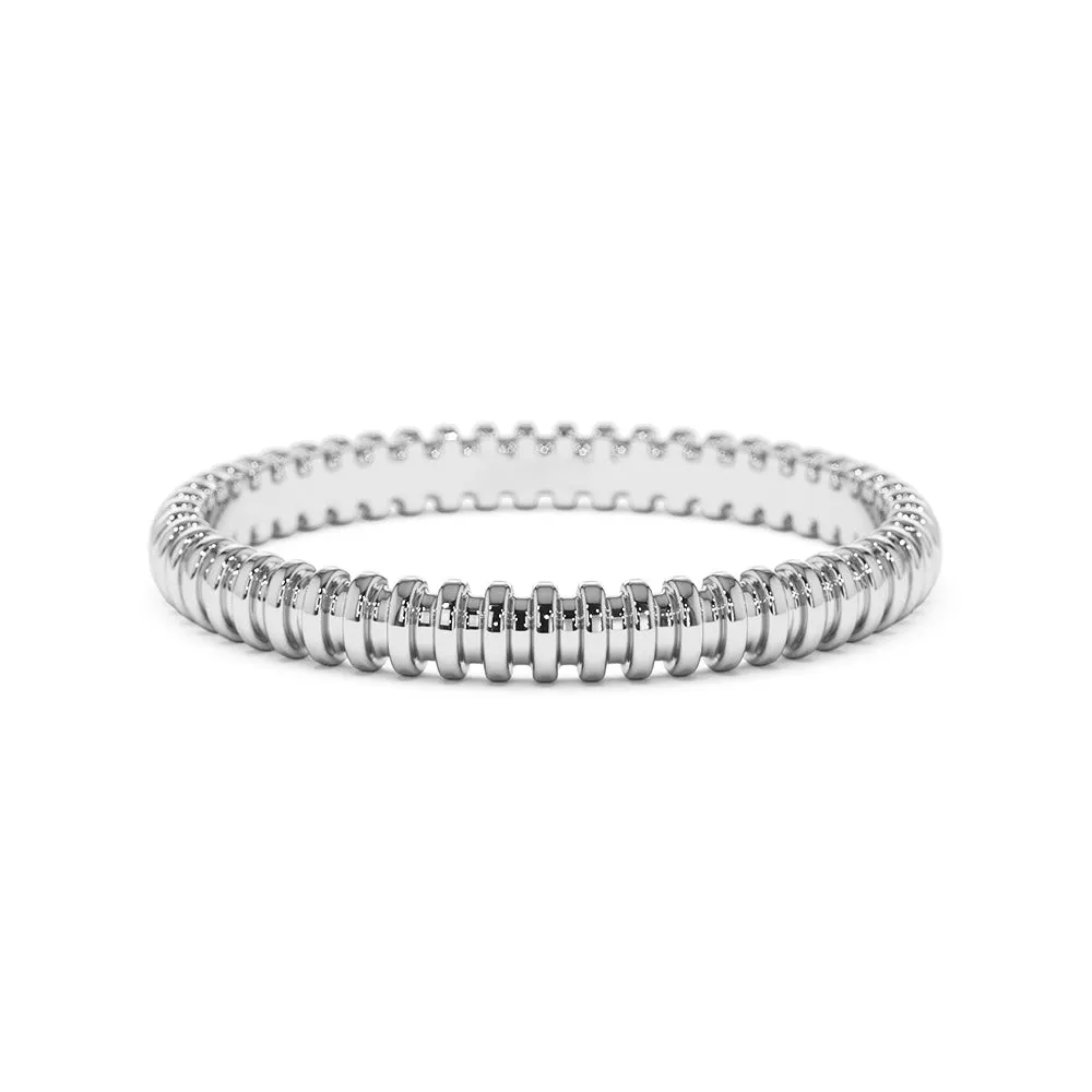 Simple Ribbed Bar Eternity Ring sold by MSBLUE Jewelry product image thumbnail 2