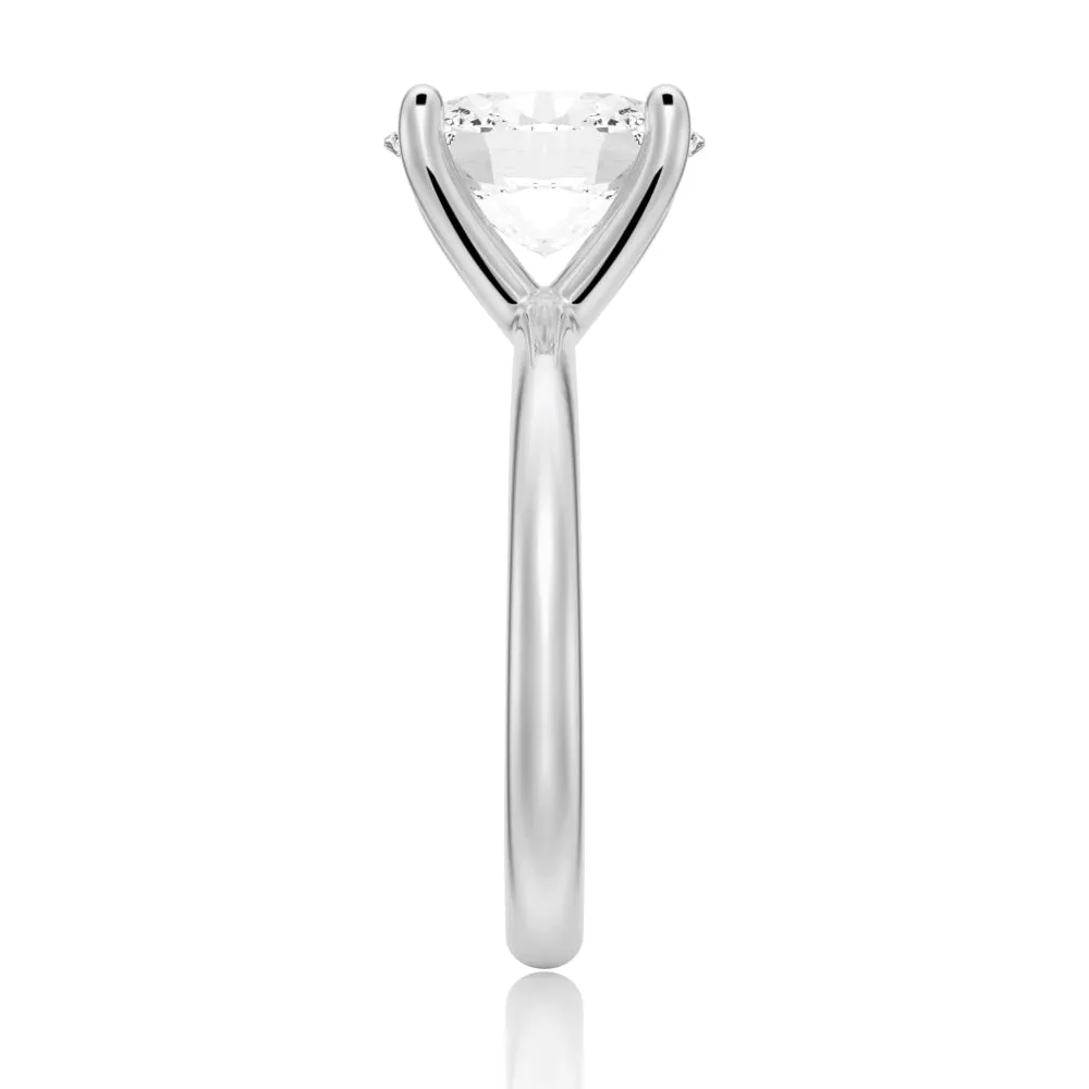 Oval Shaped Solitaire Moissanite Engagement Ring sold by MSBLUE Jewelry product image thumbnail 5