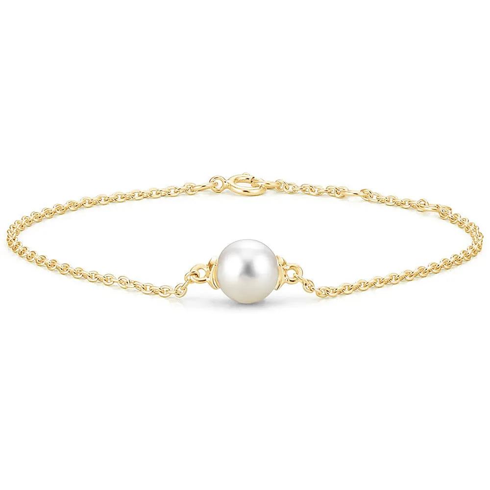 8mm Solitaire Freshwater Cultured Pearl Bracelet sold by MSBLUE Jewelry product image thumbnail 2