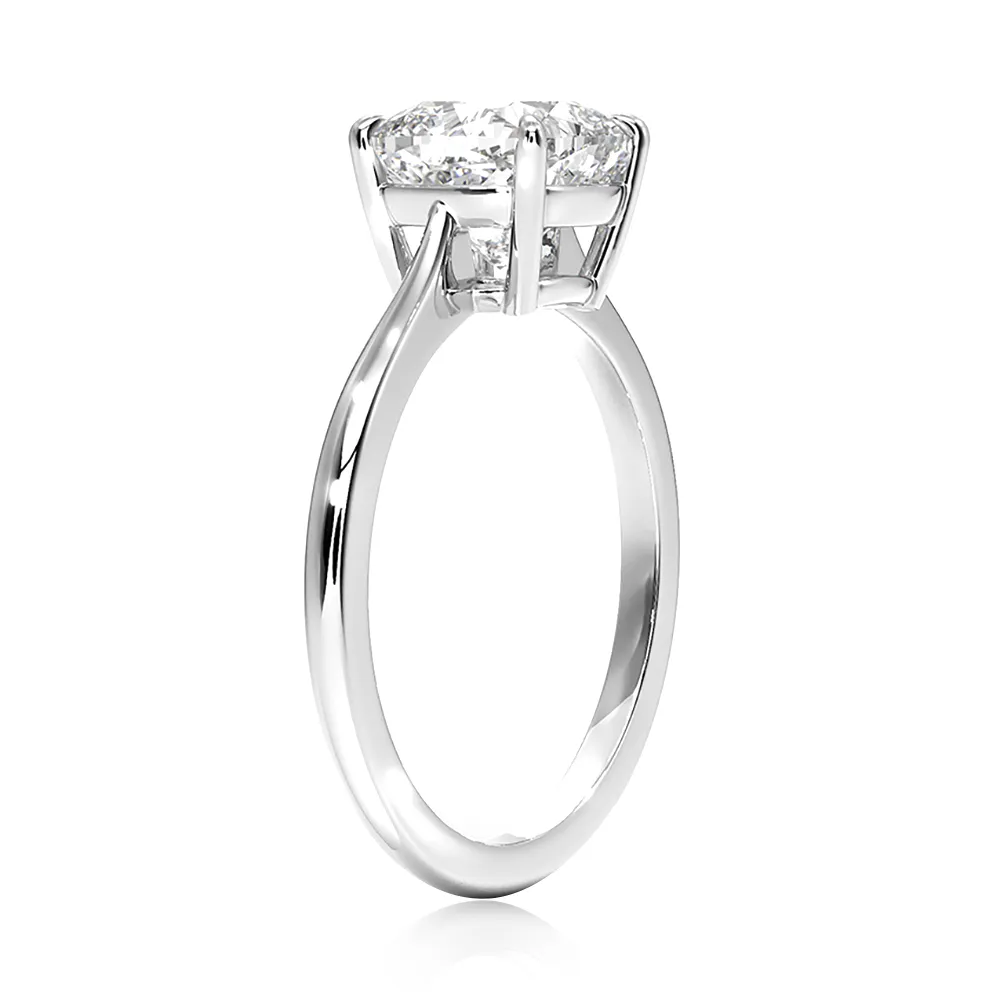 Four Prong Solitaire Cushion Cut Engagement Ring sold by MSBLUE Jewelry product image thumbnail 5