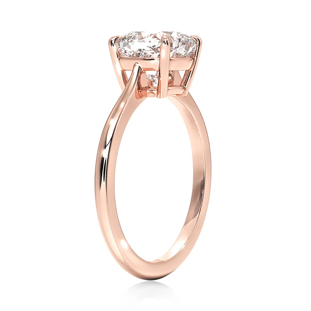 Four Prong Solitaire Cushion Cut Engagement Ring sold by MSBLUE Jewelry product image thumbnail 4