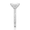 Vintage Celtic Knots Design Emerald Cut Moissanite Engagement Ring sold by MSBLUE Jewelry