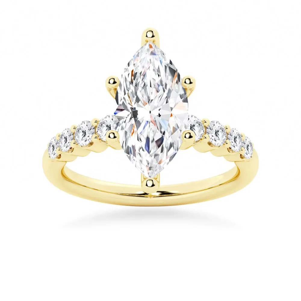 Classic Shared-Prong Marquise Cut Engagement Ring sold by MSBLUE Jewelry product image thumbnail 2