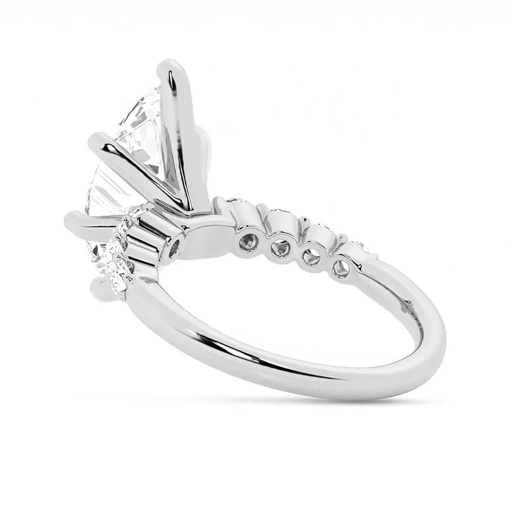 Classic Shared-Prong Marquise Cut Engagement Ring sold by MSBLUE Jewelry product image thumbnail 5