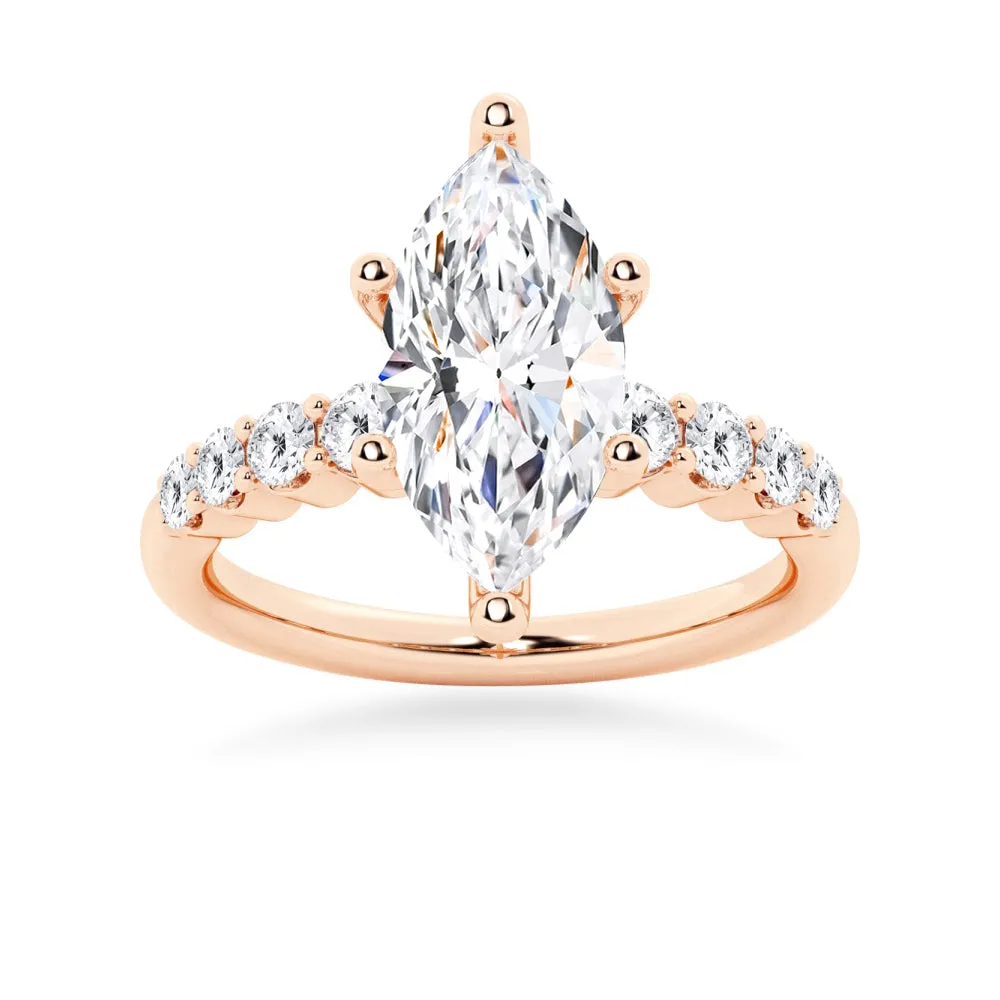 Classic Shared-Prong Marquise Cut Engagement Ring sold by MSBLUE Jewelry product image thumbnail 3
