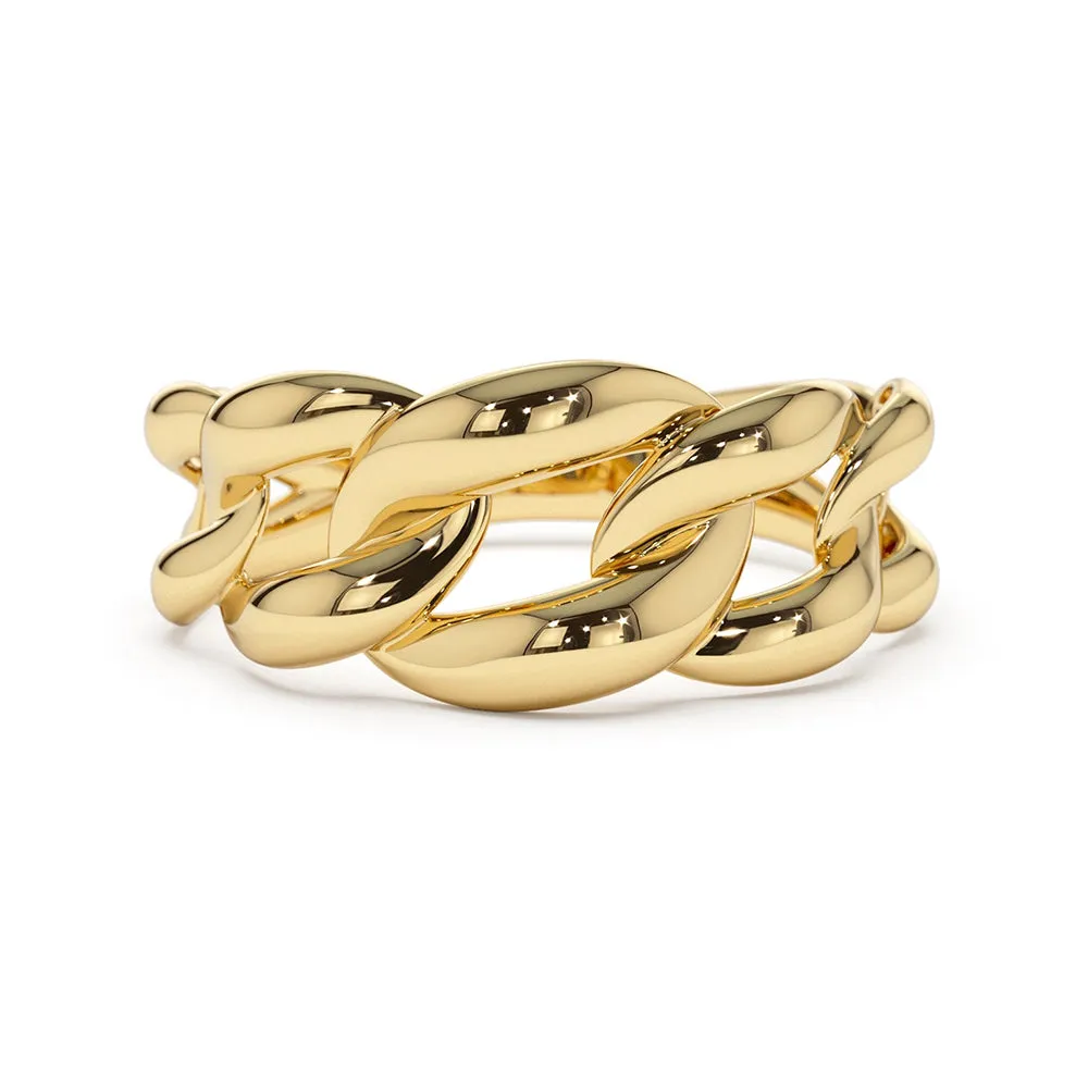 Bold Cuban Link Chain Ring sold by MSBLUE Jewelry