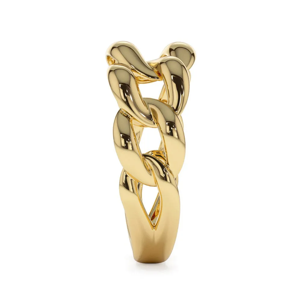 Bold Cuban Link Chain Ring sold by MSBLUE Jewelry product image thumbnail 4