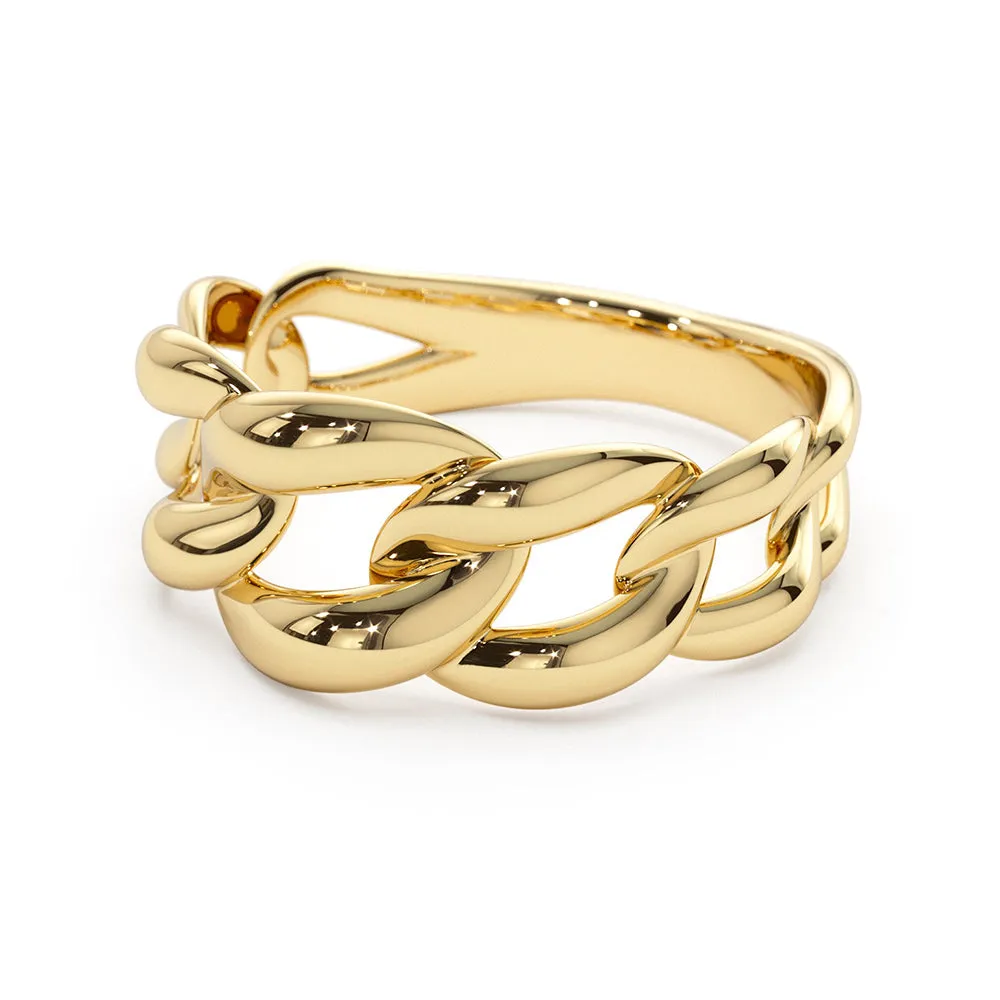 Bold Cuban Link Chain Ring sold by MSBLUE Jewelry product image thumbnail 3