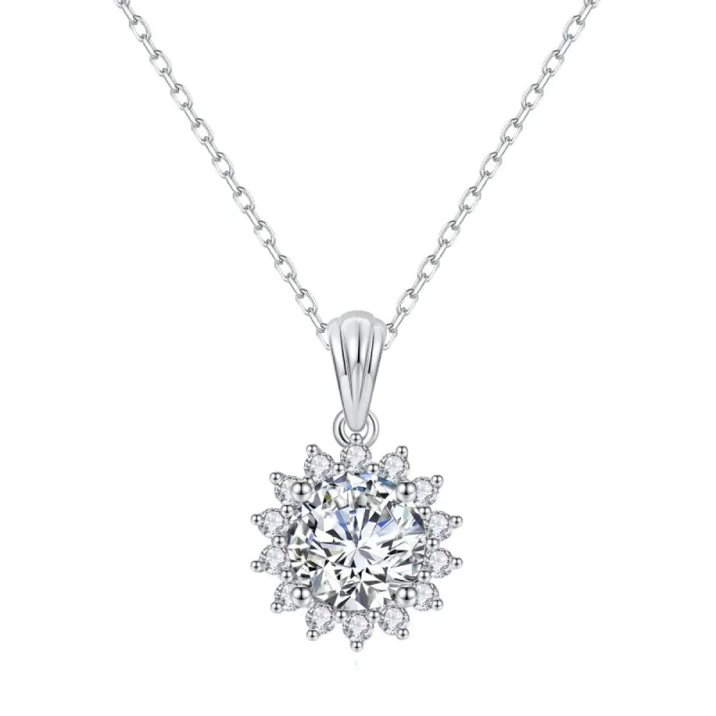 1 CT. Bright Starlight Moissanite Sterling Silver Necklace sold by MSBLUE Jewelry