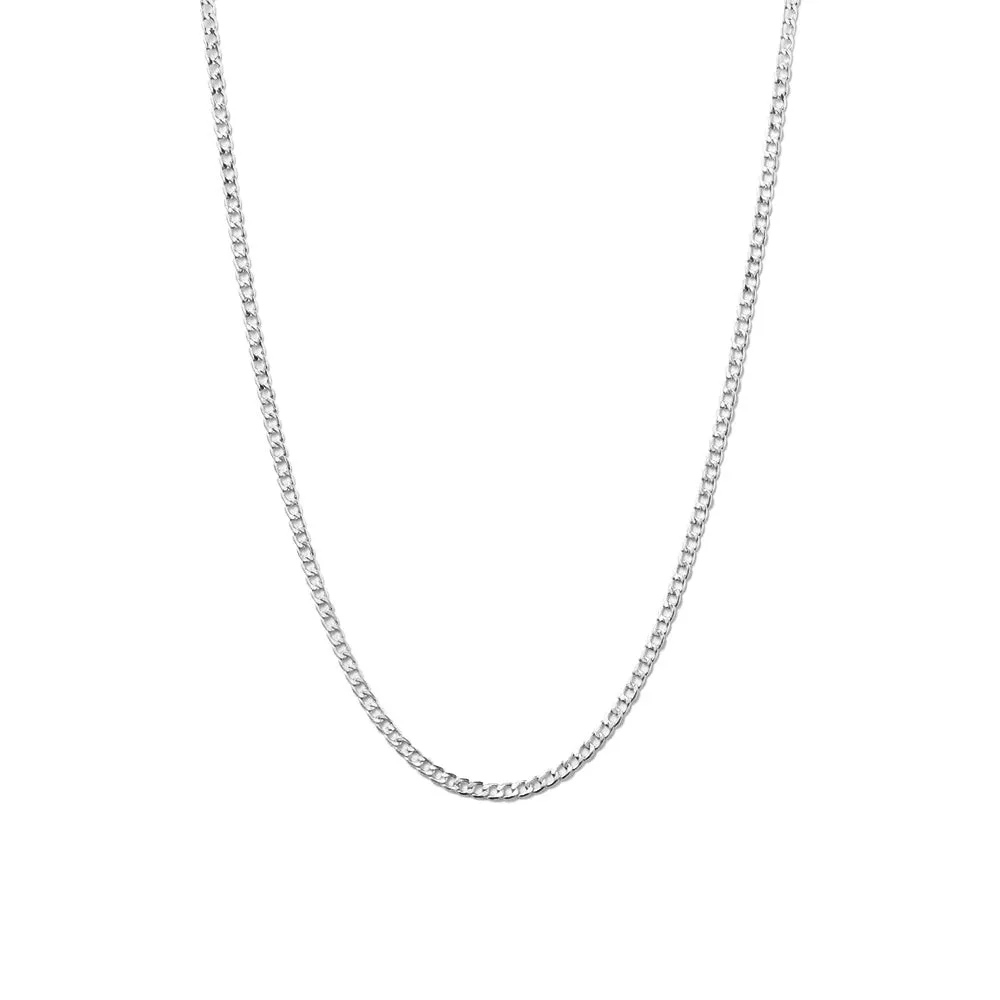 3.5mm Flat Curb Chain Necklace sold by MSBLUE Jewelry product image thumbnail 2