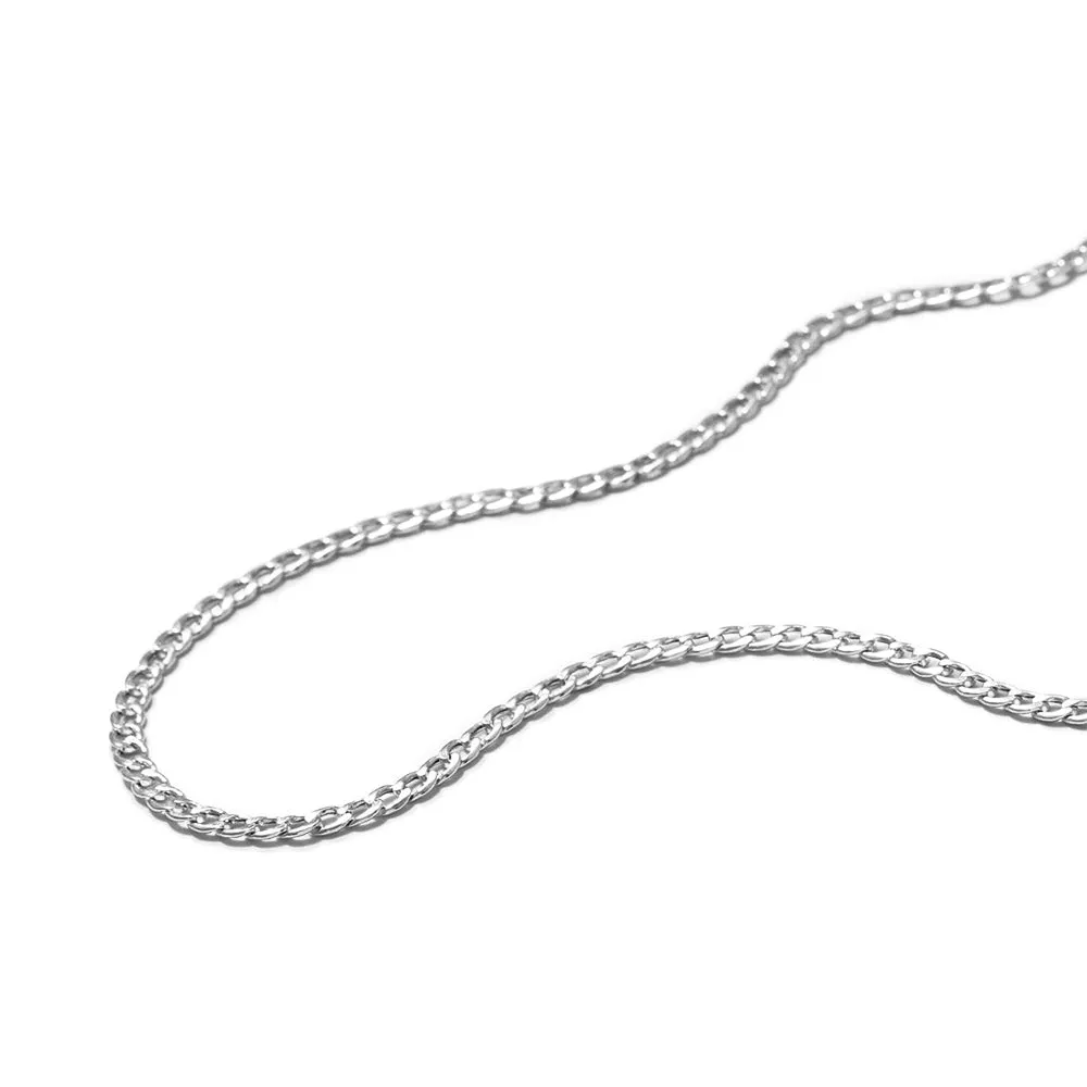 3.5mm Flat Curb Chain Necklace sold by MSBLUE Jewelry product image thumbnail 5