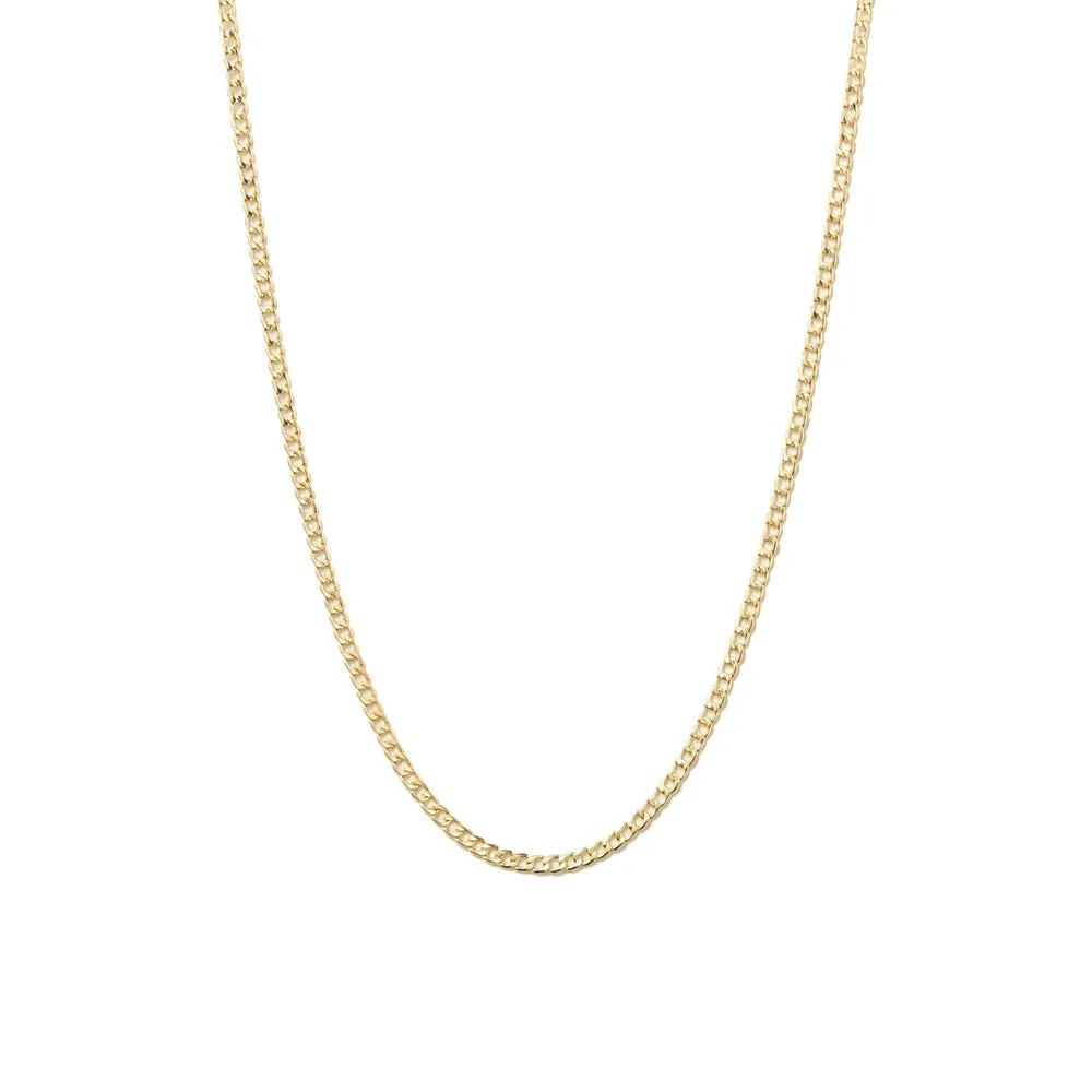 3.5mm Flat Curb Chain Necklace sold by MSBLUE Jewelry