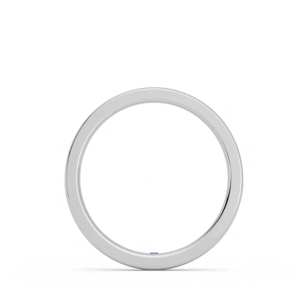 Half Eternity Channel Set Moissanite Wedding Band Anniversary Stone Accent sold by MSBLUE Jewelry product image thumbnail 3