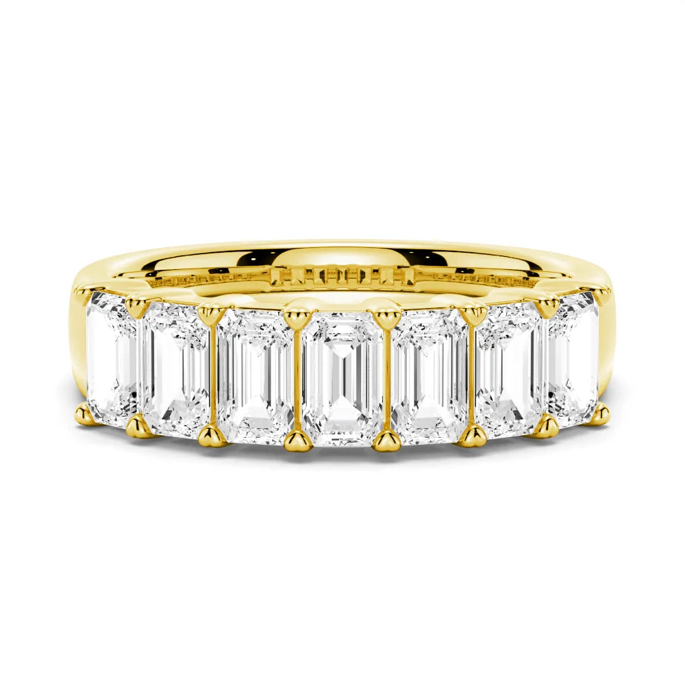 2.8 ctw Emerald Cut Moissanite Half Eternity Band sold by MSBLUE Jewelry product image thumbnail 2