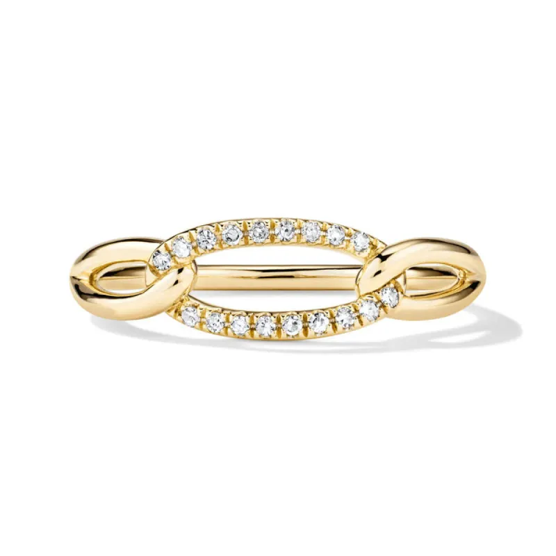 Pavé Lab Grown Diamond Infinite Curb Ring sold by MSBLUE Jewelry