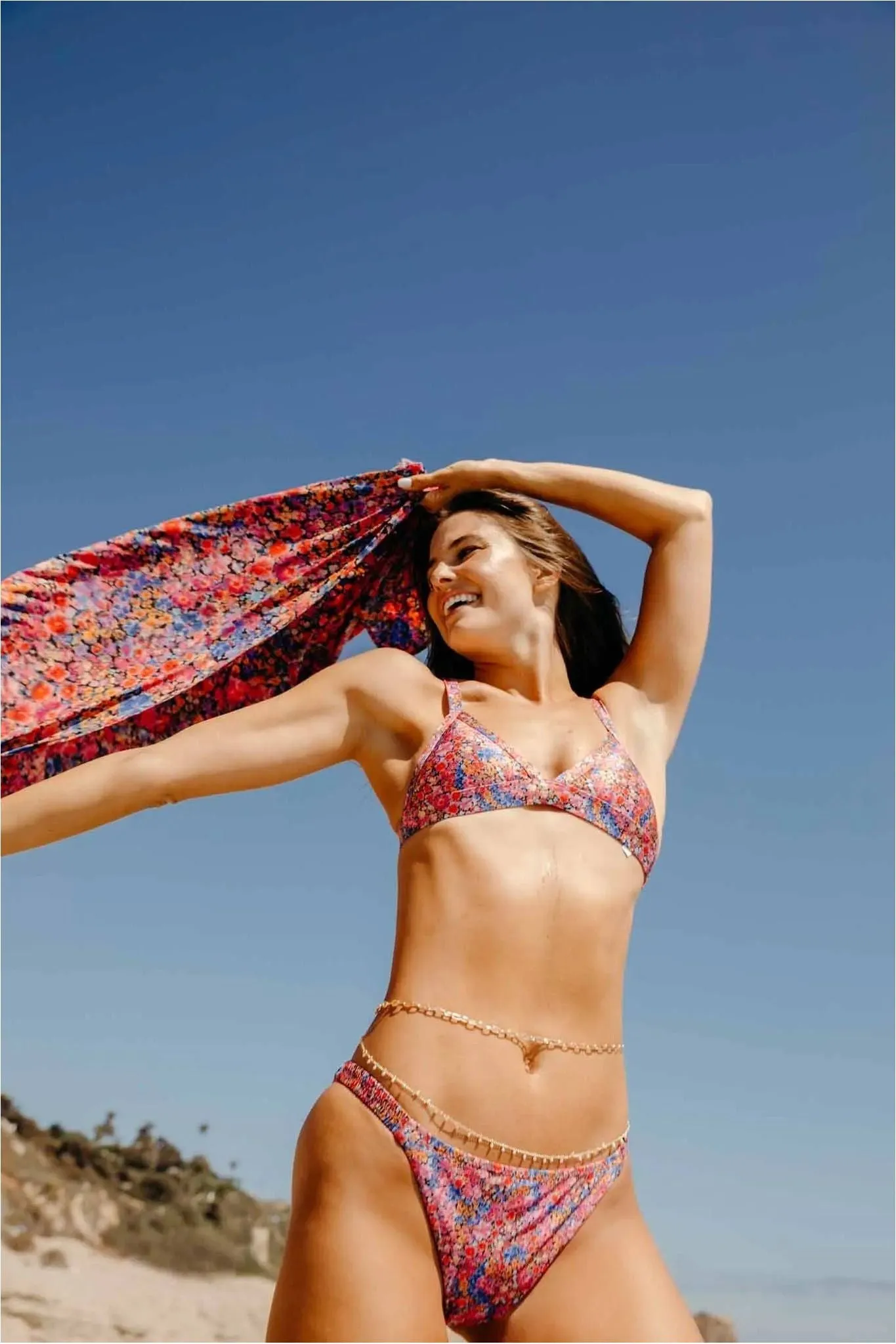 Short Wrap Sarong with Buckle - Tropical Punch sold by Sabal Swim product image thumbnail 4