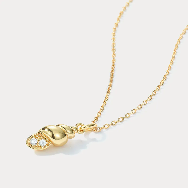 Gold Conch Shell Necklace sold by Selenichast product image thumbnail 2