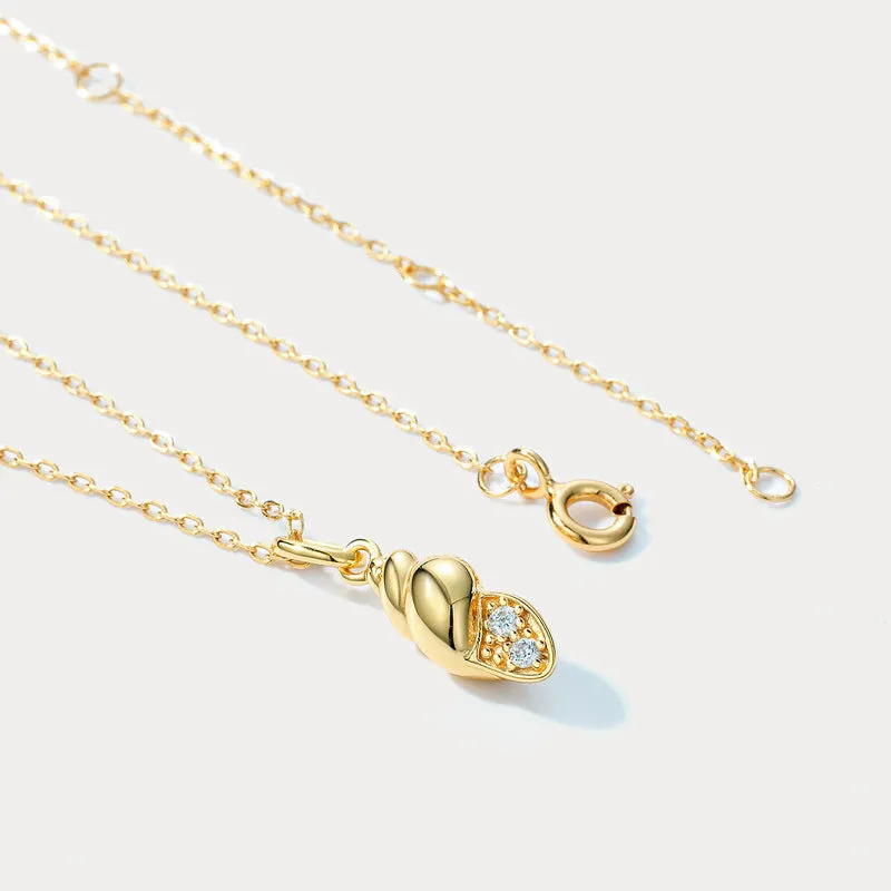 Gold Conch Shell Necklace sold by Selenichast product image thumbnail 3