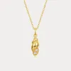 Gold Conch Shell Necklace sold by Selenichast