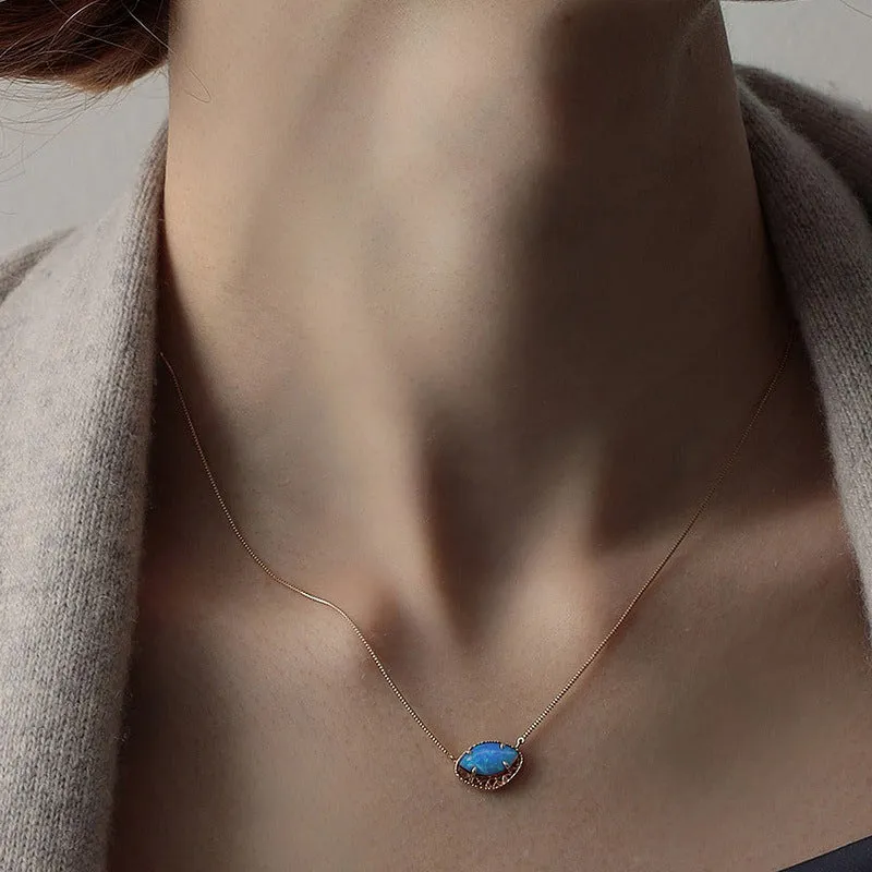Blue Opal Necklace sold by Selenichast product image thumbnail 2