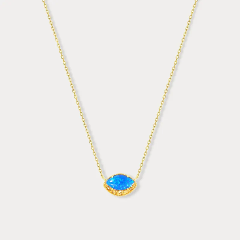 Blue Opal Necklace sold by Selenichast