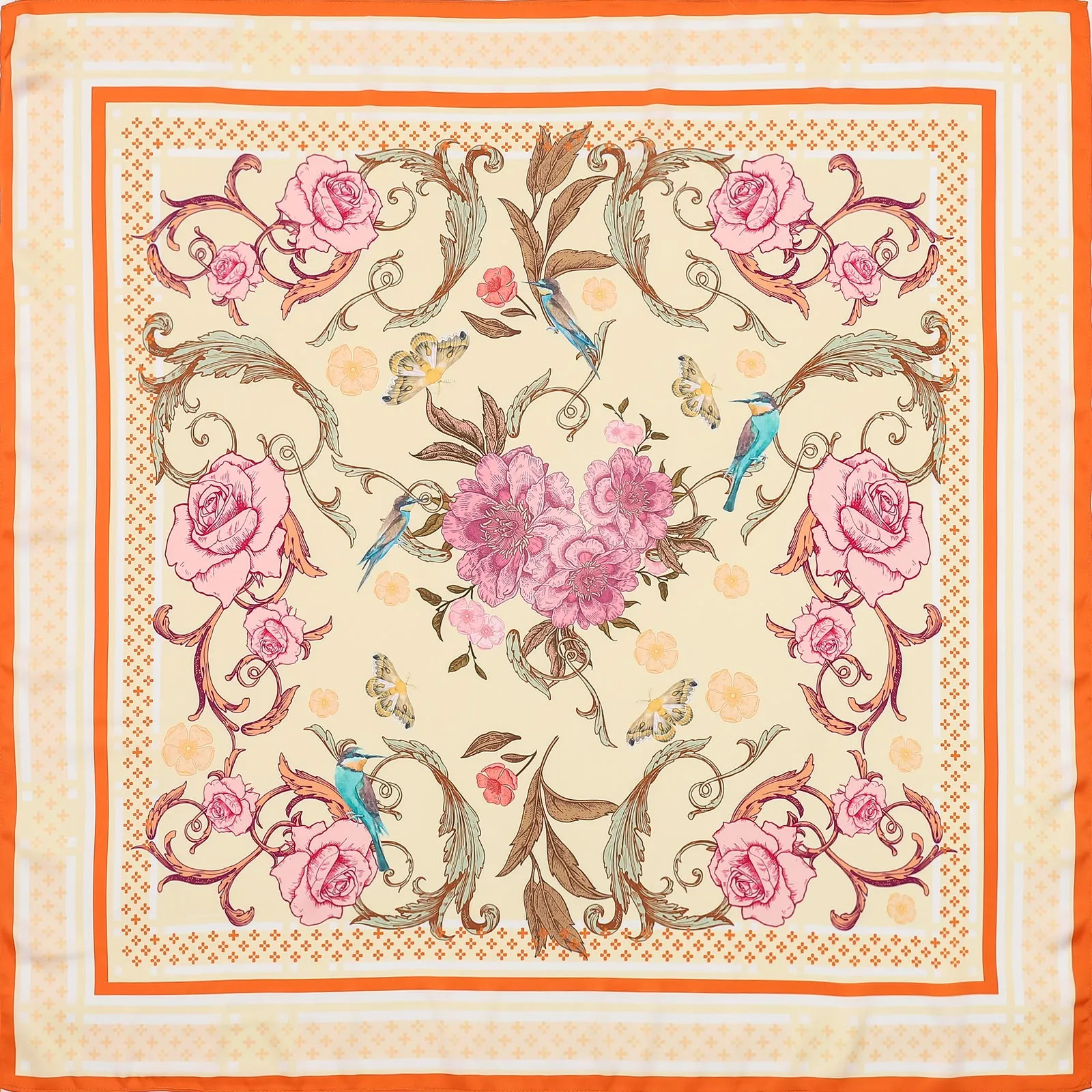 Floral Silk Square Scarf sold by Selenichast