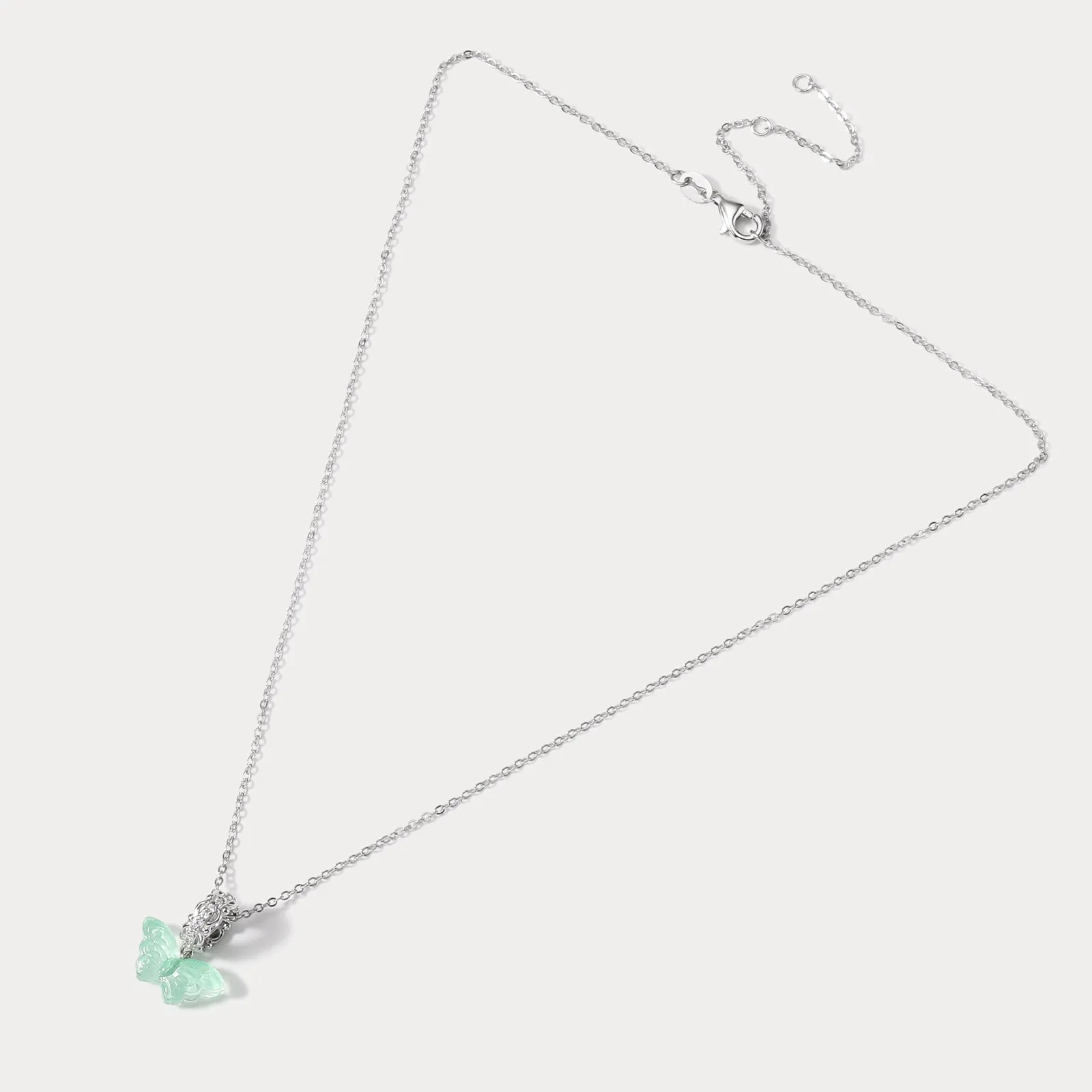 Forest Green Butterfly Necklace sold by Selenichast product image thumbnail 3