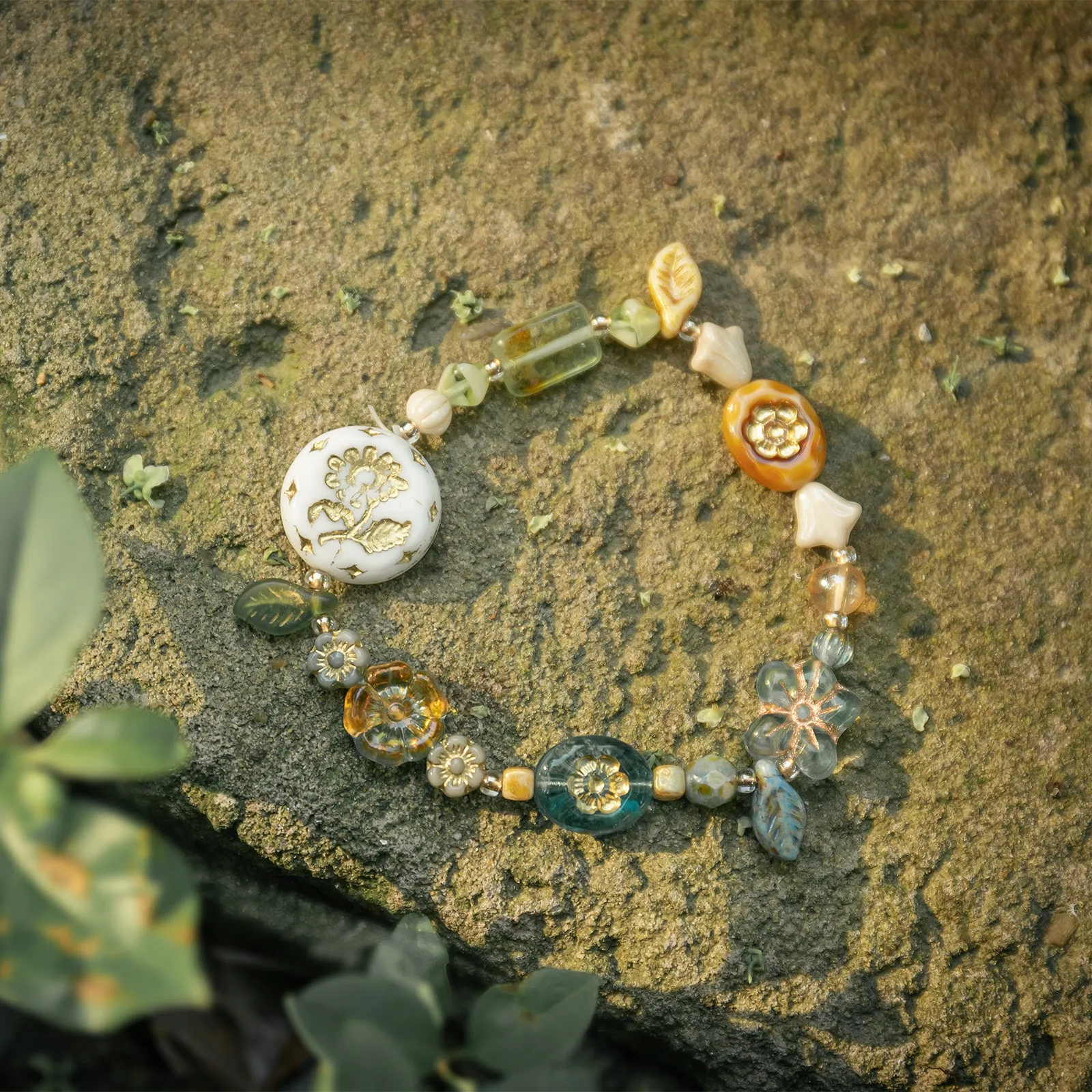 Beaded Flower Bracelet sold by Selenichast product image thumbnail 2