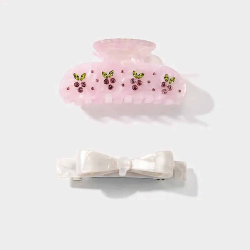 Grape & Bow Tie Claw Clips sold by Selenichast