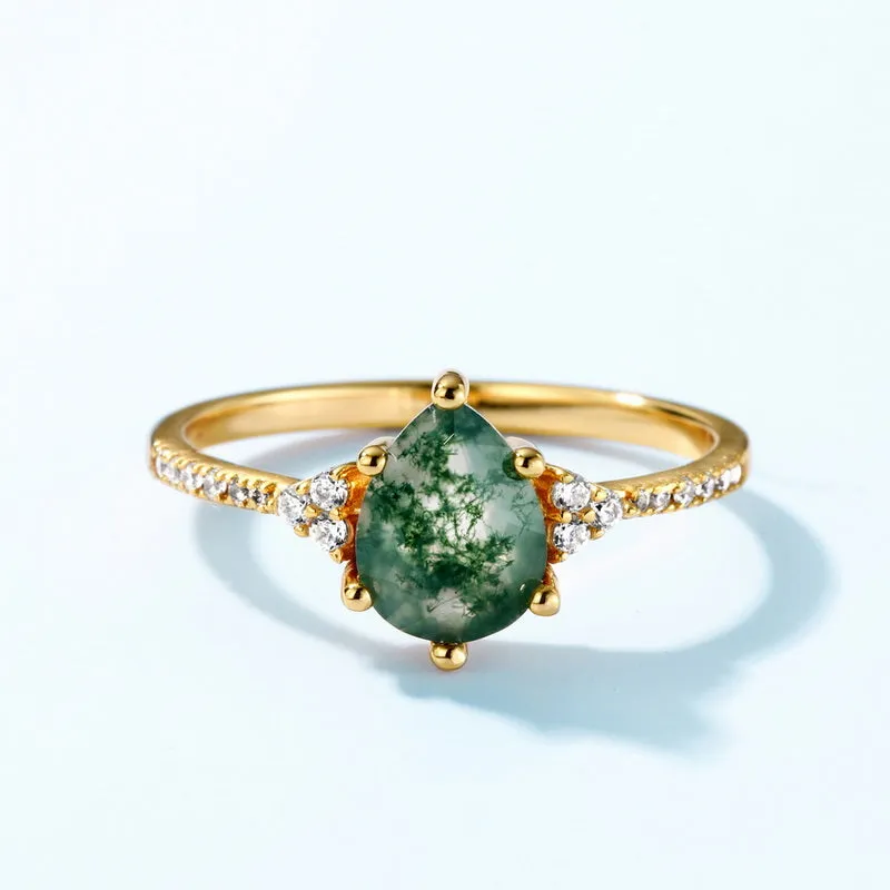 Pear Moss Agate Ring sold by Selenichast product image thumbnail 2