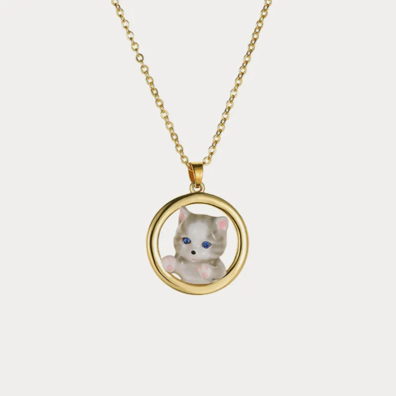 American Shorthair Cat Necklace sold by Selenichast