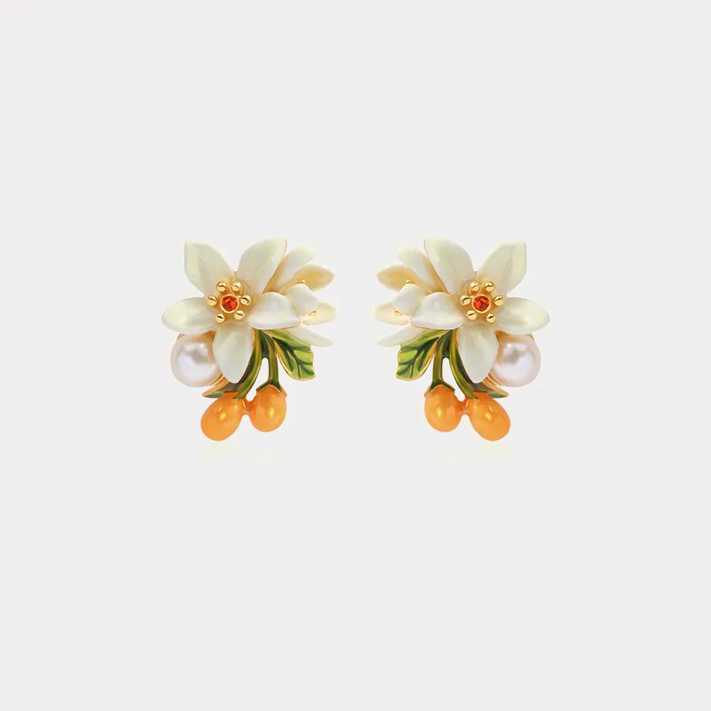 Orange Blossom Earrings sold by Selenichast