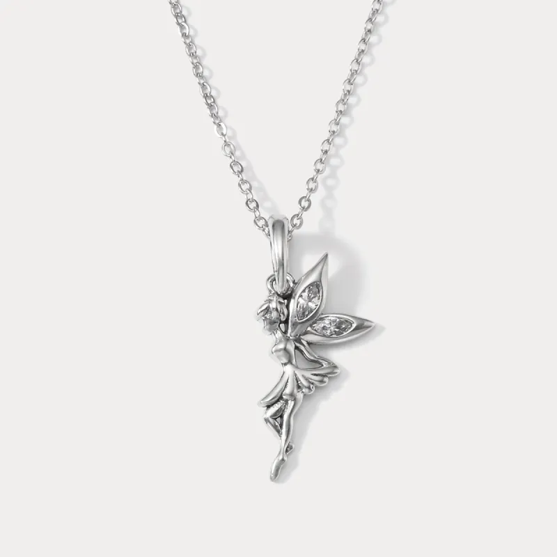 Silver Fairy Necklace sold by Selenichast