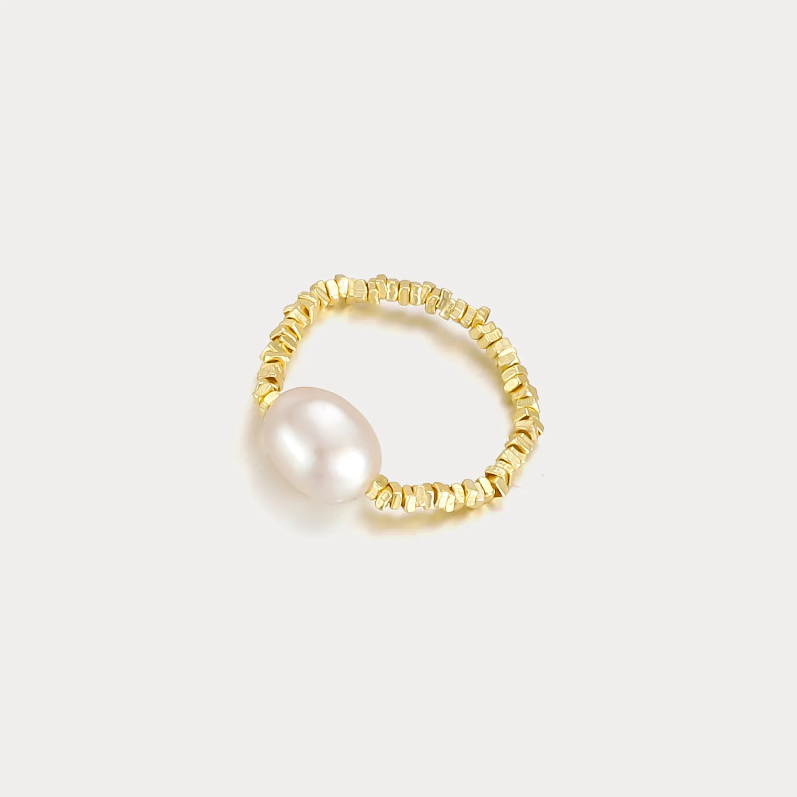 Gold Pearl Ring sold by Selenichast